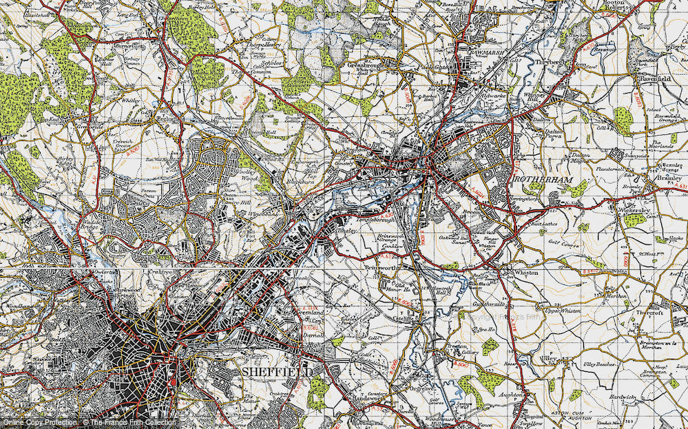 Old Map of Templeborough, 1947 in 1947