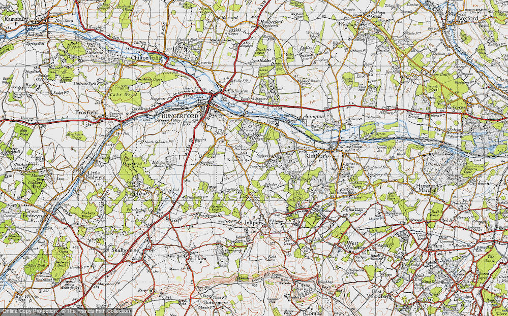 Old Map of Templeton, 1945 in 1945