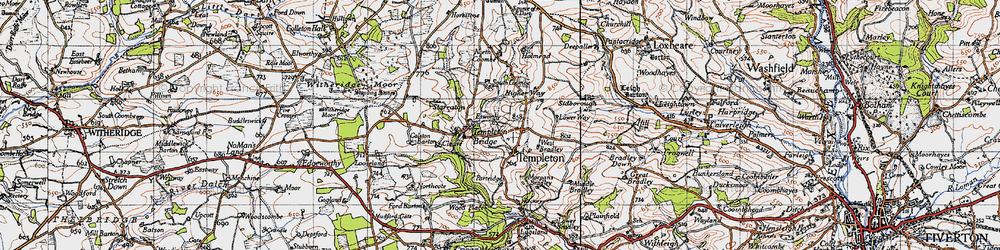 Old map of Templeton in 1946
