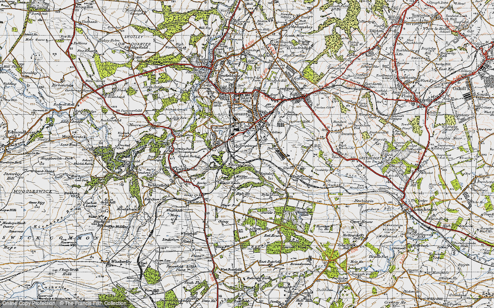 Old Map of Templetown, 1947 in 1947
