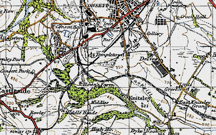 Old map of Templetown in 1947