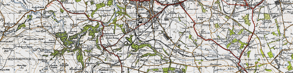 Old map of Templetown in 1947