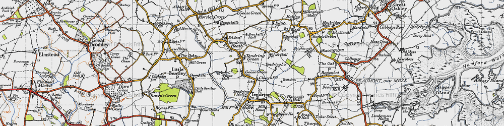 Old map of Tendring Green in 1946