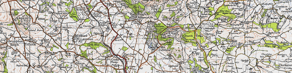 Old map of Terhill in 1946