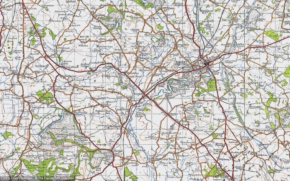 Old Map of Ternhill, 1947 in 1947