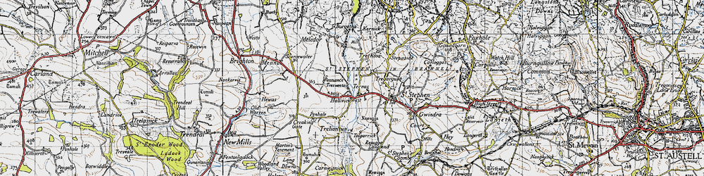 Old map of Terras in 1946