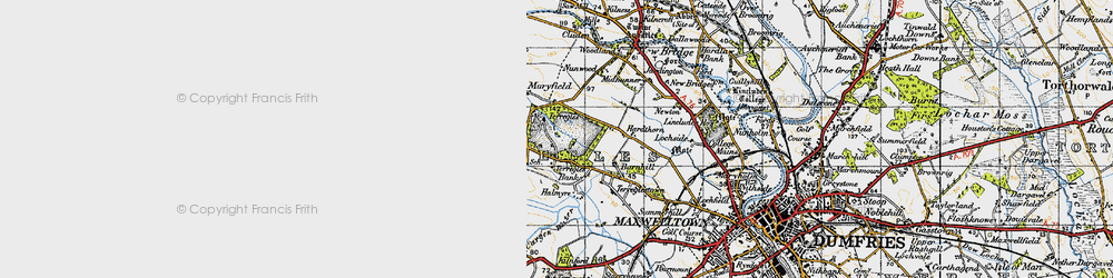 Old map of Terregles in 1947