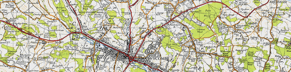 Old map of Terriers in 1947