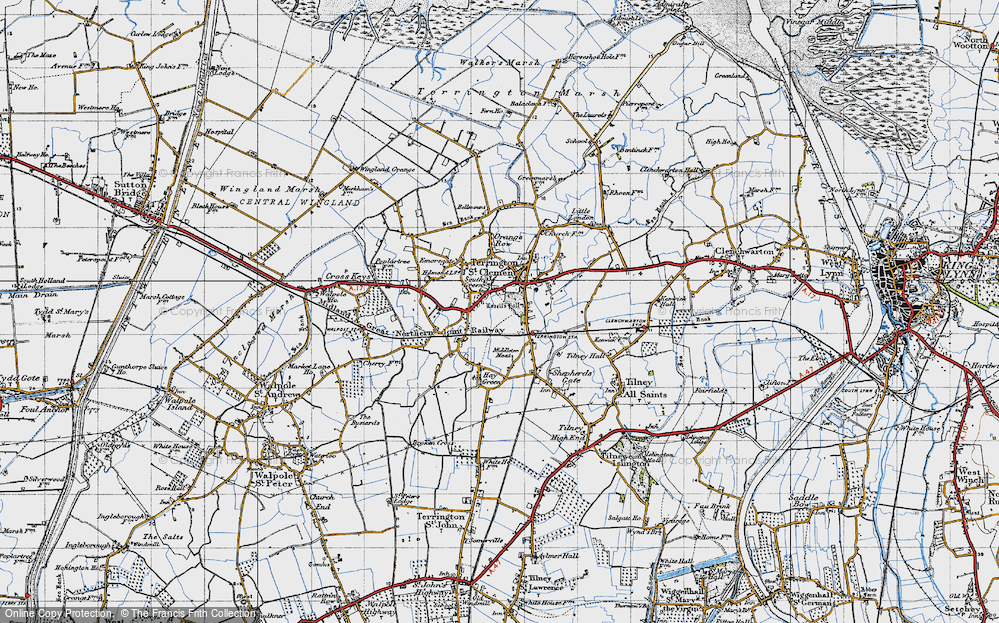 Old Map of Terrington St Clement, 1946 in 1946