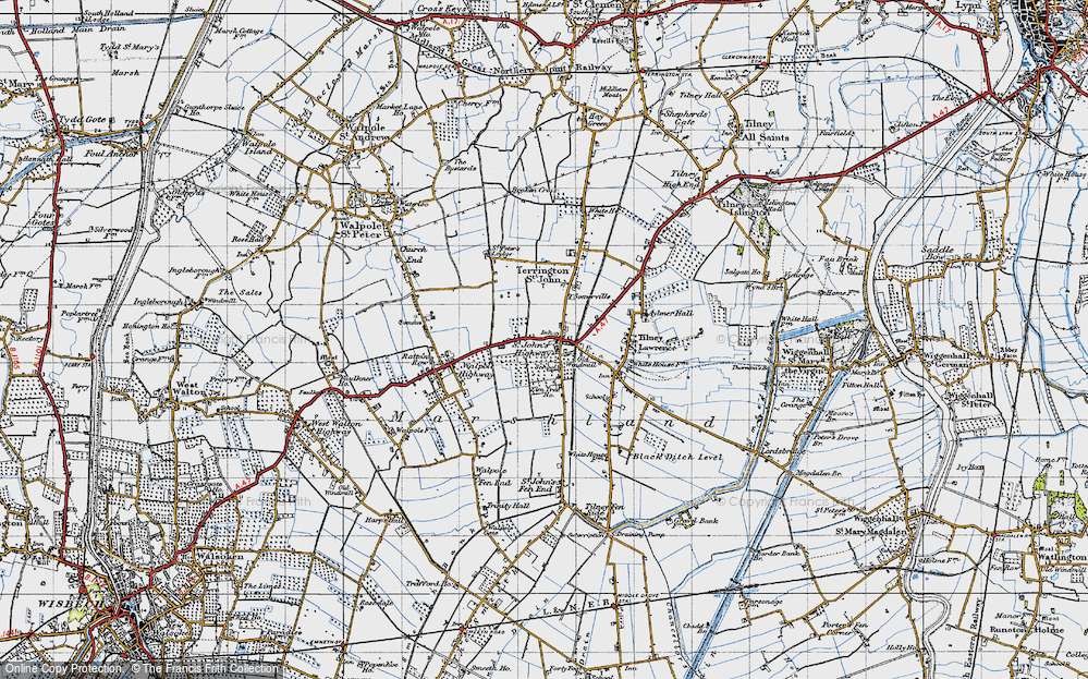 Old Map of Terrington St John, 1946 in 1946