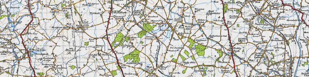 Old map of Terry's Green in 1947
