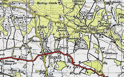 Old map of Terwick Common in 1945