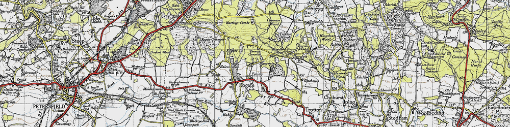 Old map of Terwick Common in 1945