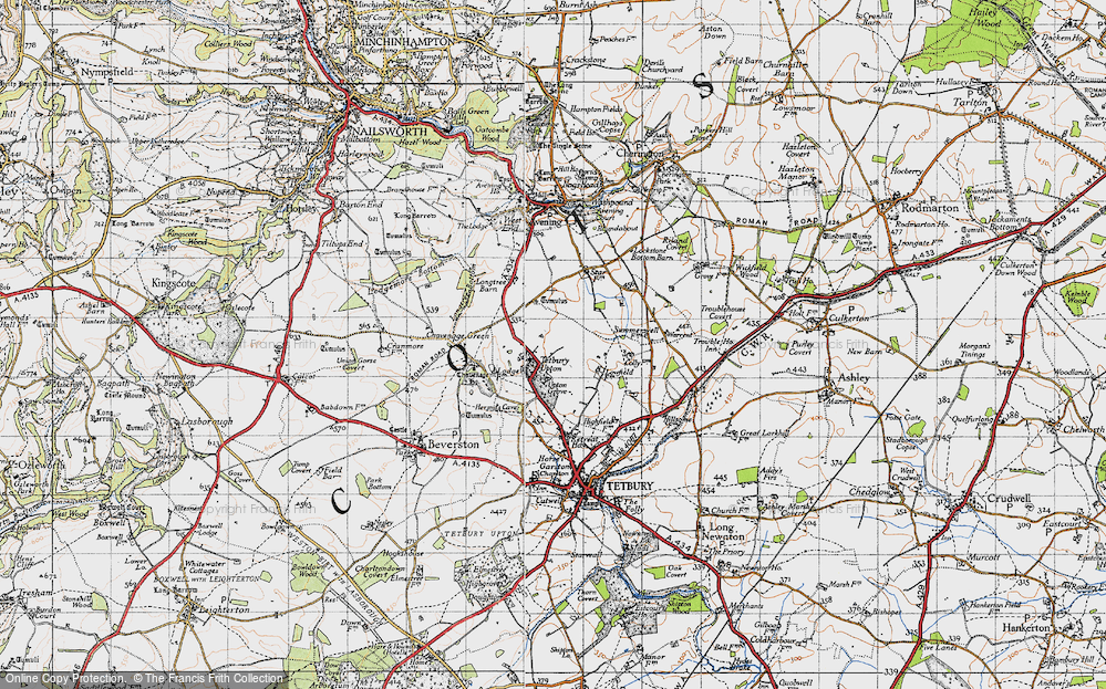 Old Map of Tetbury Upton, 1946 in 1946