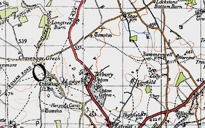 Old map of Tetbury Upton in 1946