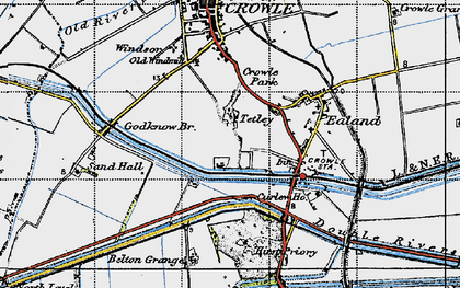 Old map of Tetley in 1947