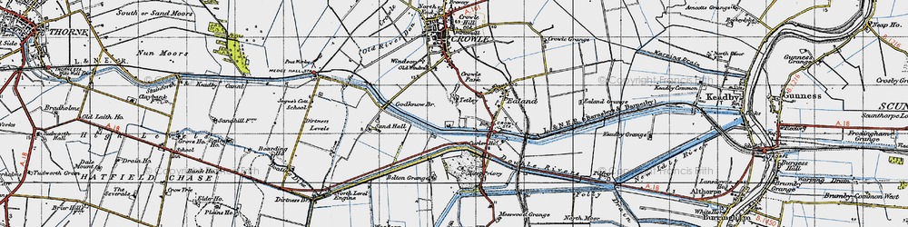 Old map of Belton Grange in 1947