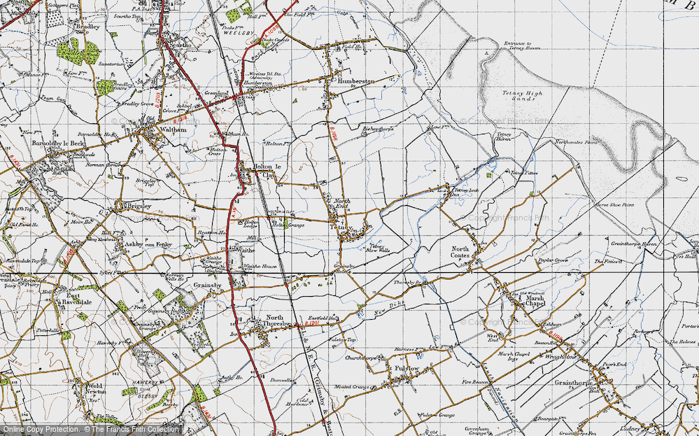 Old Map of Tetney, 1946 in 1946