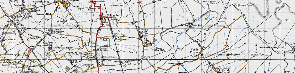 Old map of Tetney in 1946