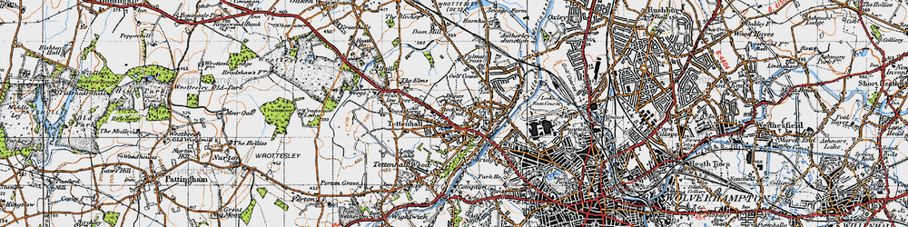 Old map of Tettenhall in 1946