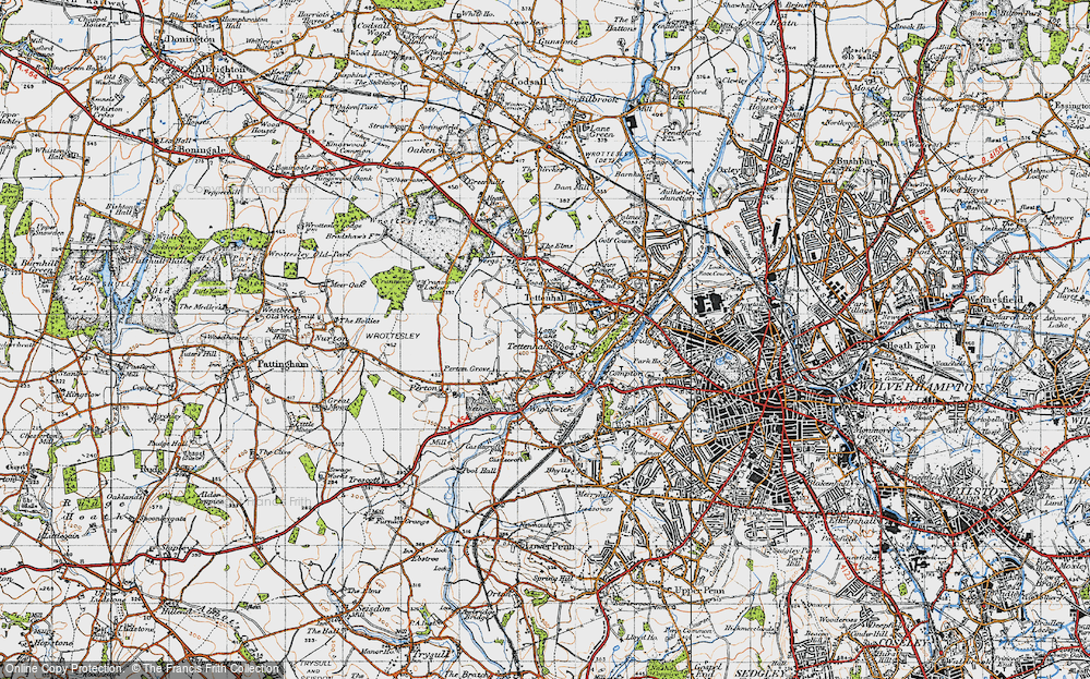Old Map of Tettenhall Wood, 1946 in 1946