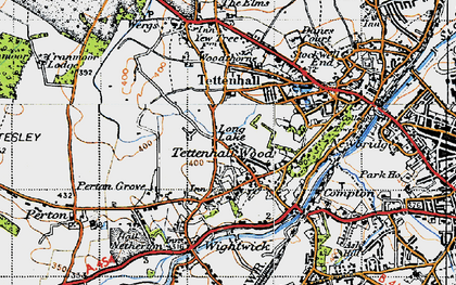 Old map of Tettenhall Wood in 1946
