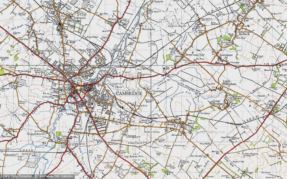 Old Map of Teversham, 1946 in 1946