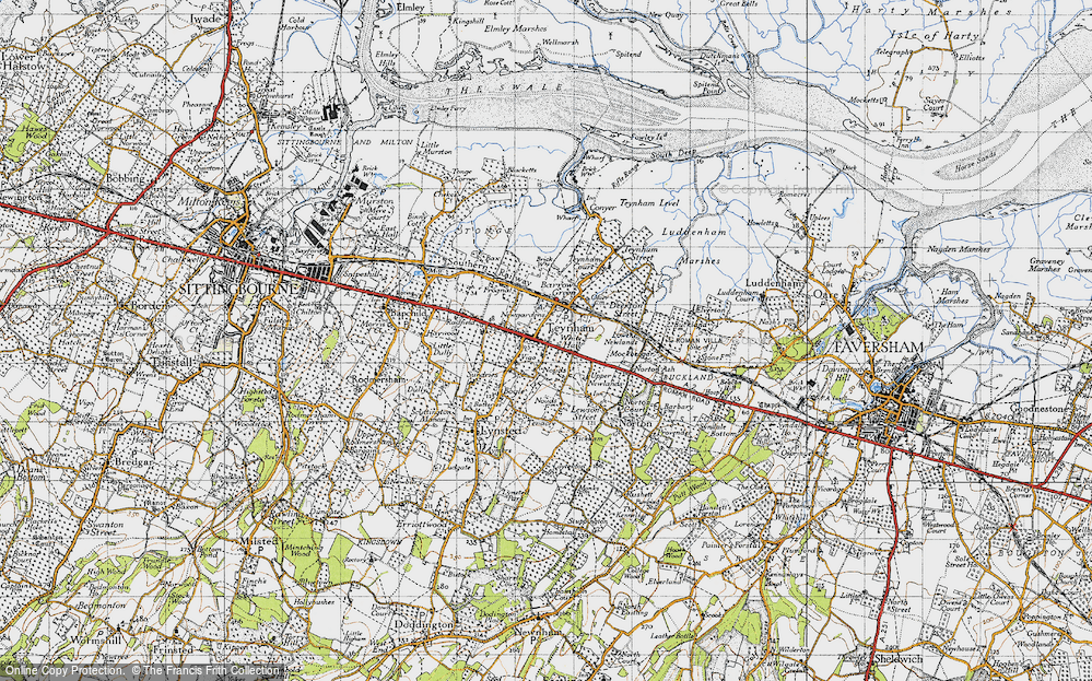 Old Map of Teynham, 1946 in 1946