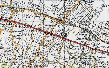 Old map of Teynham in 1946