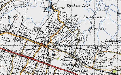 Old map of Teynham Street in 1946