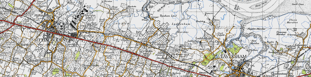 Old map of Teynham Street in 1946