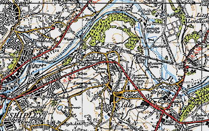Old map of Thackley in 1947
