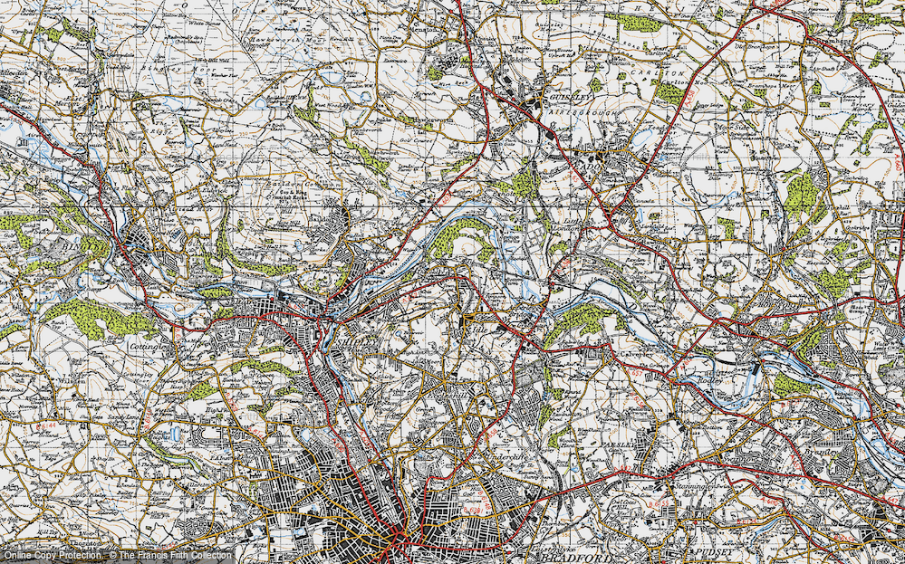 Old Map of Thackley End, 1947 in 1947