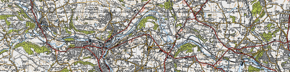 Old map of Thackley End in 1947