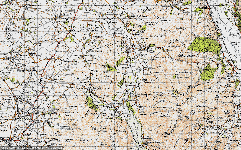 Old Map of Thackthwaite, 1947 in 1947
