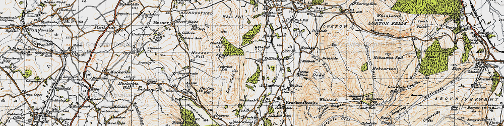 Old map of Thackthwaite in 1947