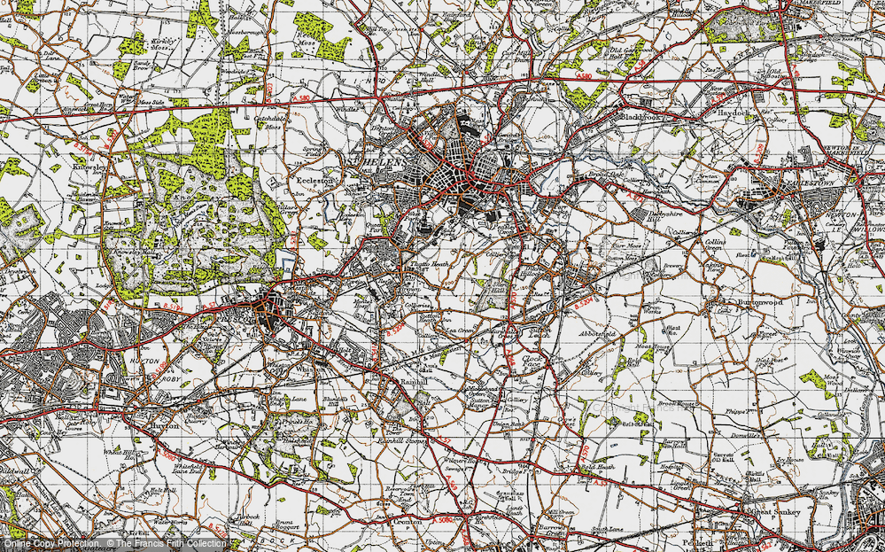 Old Map of Thatto Heath, 1947 in 1947