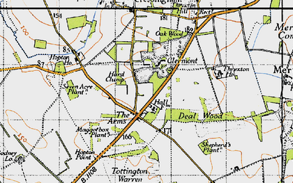 Old map of The Arms in 1946