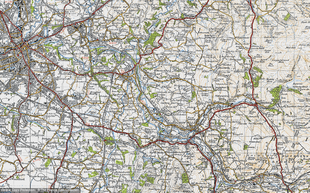 Old Map of Historic Map covering Capstone in 1947