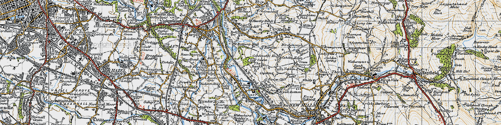 Old map of Capstone in 1947