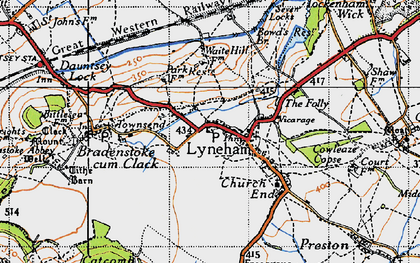 Old map of The Banks in 1947