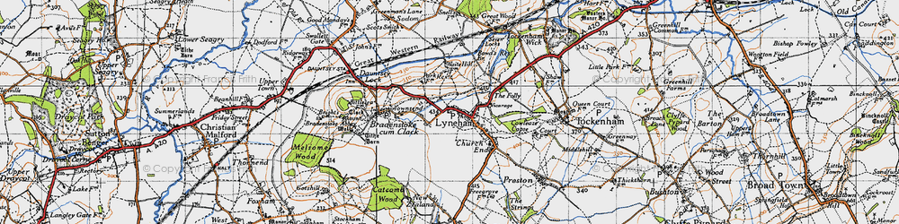 Old map of The Banks in 1947