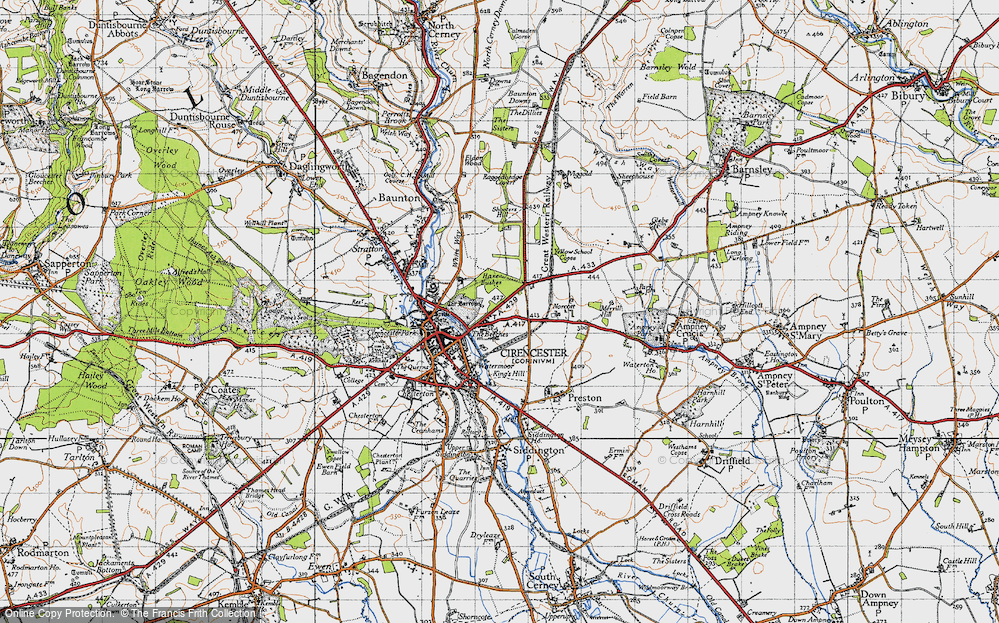 Old Map of The Beeches, 1947 in 1947