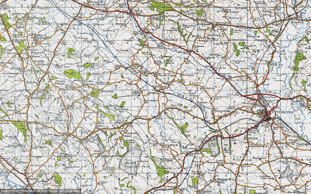 Old Map of The Bents, 1946 in 1946