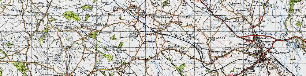 Old map of The Bents in 1946