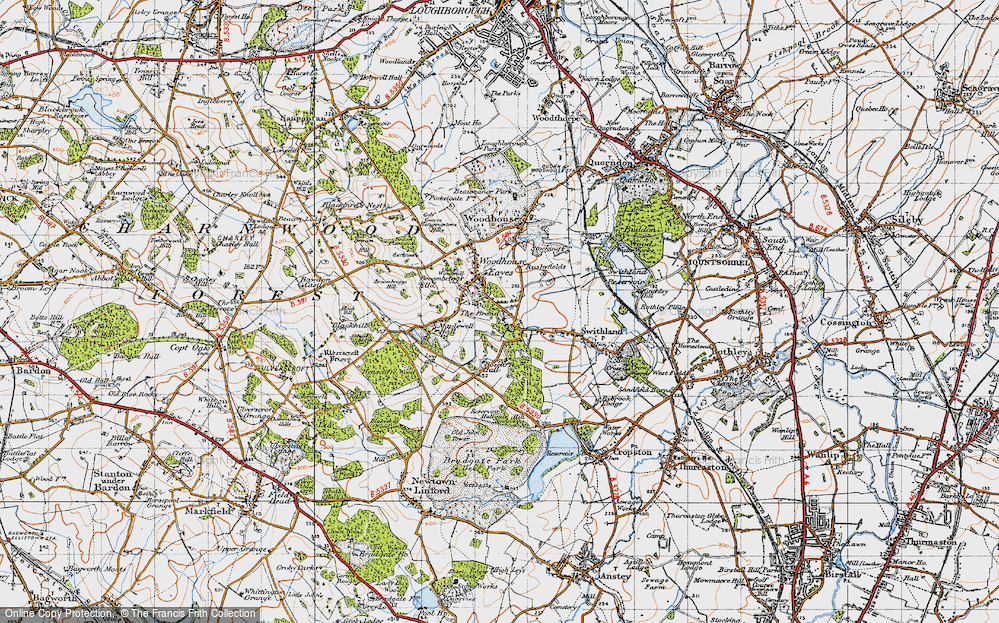 Old Map of Historic Map covering Swithland Wood in 1946
