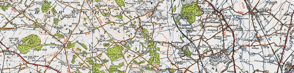 Old map of Swithland Wood in 1946