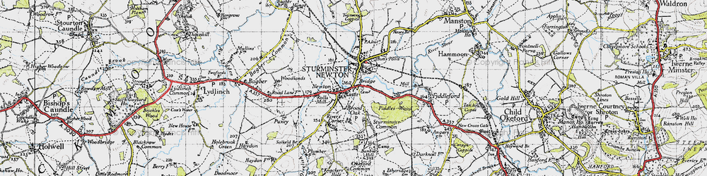 Old map of The Bridge in 1945