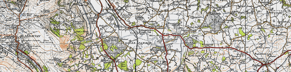 Old map of The Bryn in 1946