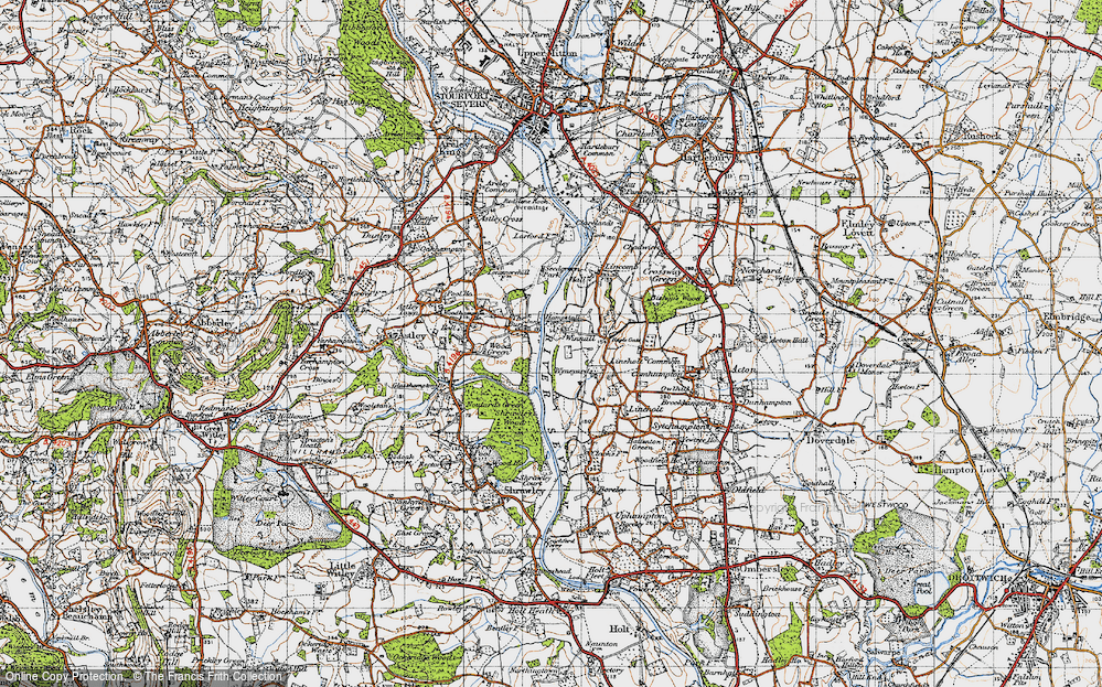 Old Map of The Burf, 1947 in 1947